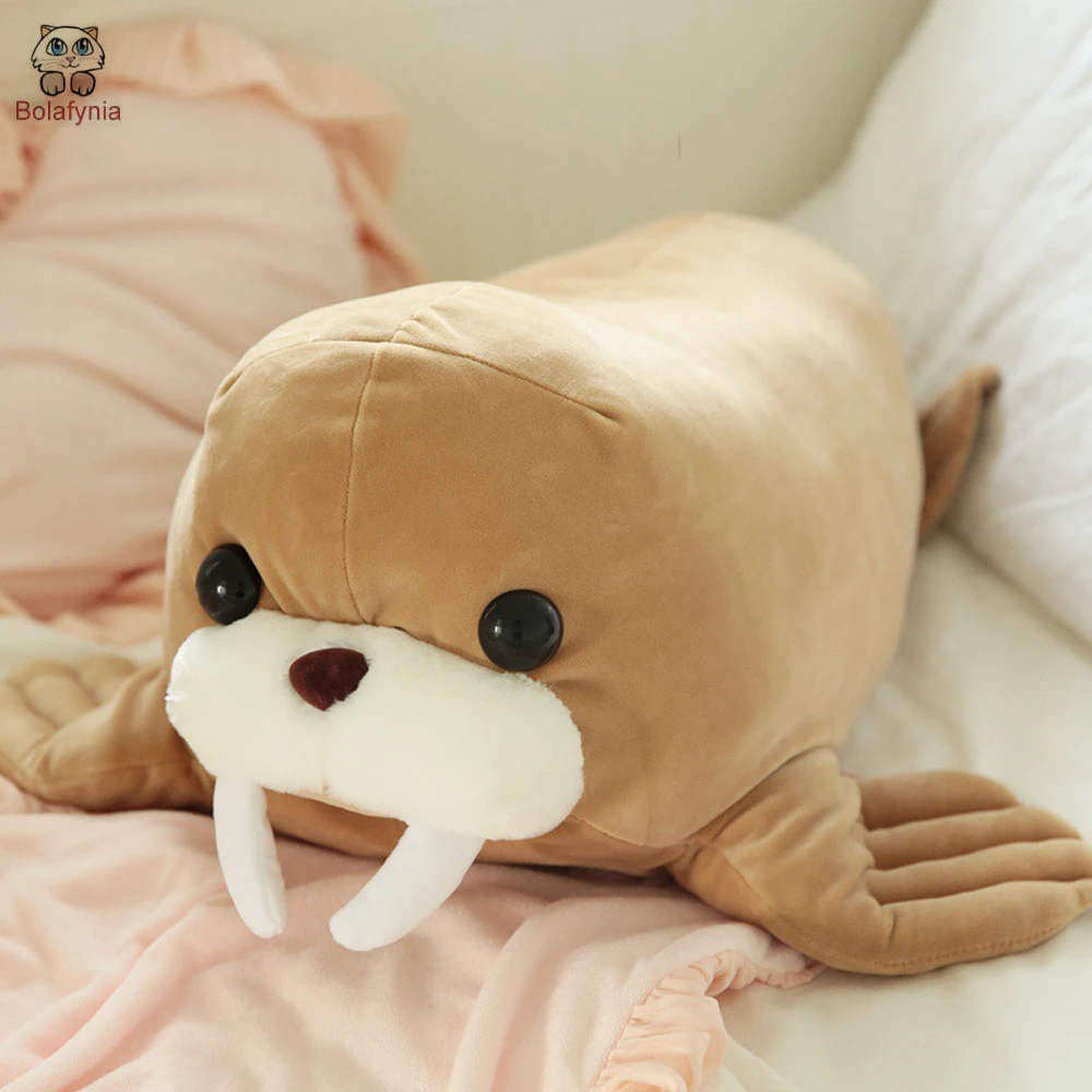 

Children Plush Stuffed Toy Brown Walrus Pillow Baby Kids Christmas Birthday Gift