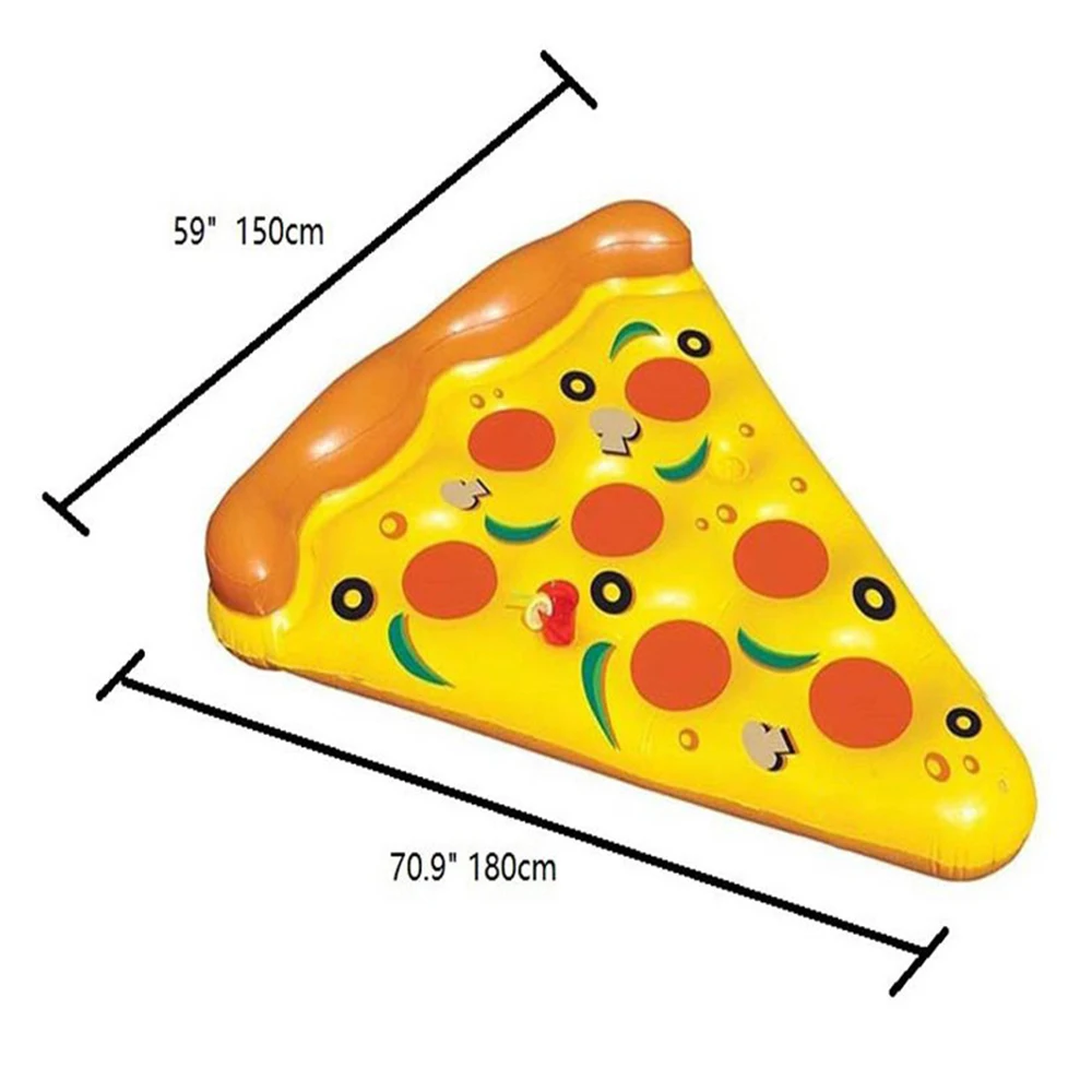 180 см летние надувные пиццы ряд цвет плавающая кровать игрушки для бассейна поплавки плот воздушные матрасы портативный коврик диваны пляжные игрушки