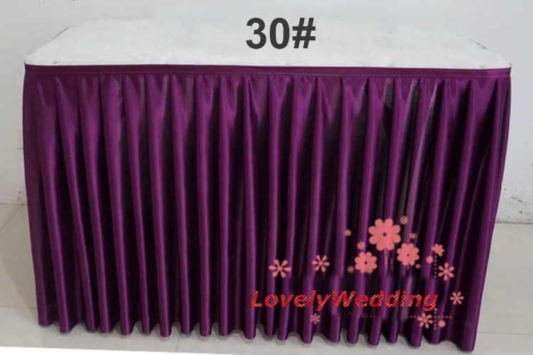 75cm Height Ice silk wedding table skirt table cloth decoration/polyestertable skirt wedding banquet