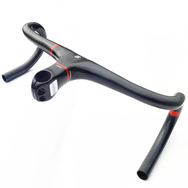 

NEW arrivl!superlogic full carbon fiber road handlebar integrated with stem road bicycle and stem ud matt ultra-light 265g 440
