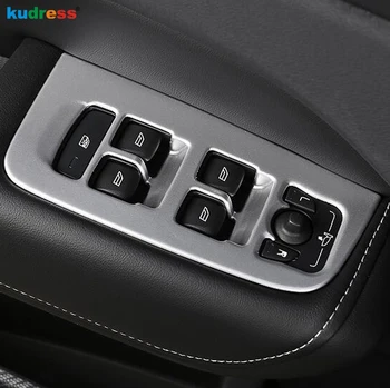 

For Volvo XC60 XC 60 2018 2019 SUV ABS Car Interior Carbon Fiber Side Door Window Switch Lift Control Panel Cover Trim
