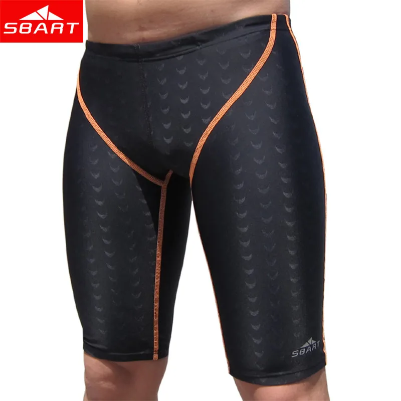 

SBART Men's Lycra Rash Guards Pants Shark Skin Competitive Beach Shorts Jammers Swimming Surfing Diving Rash Guard Plus Size 5XL