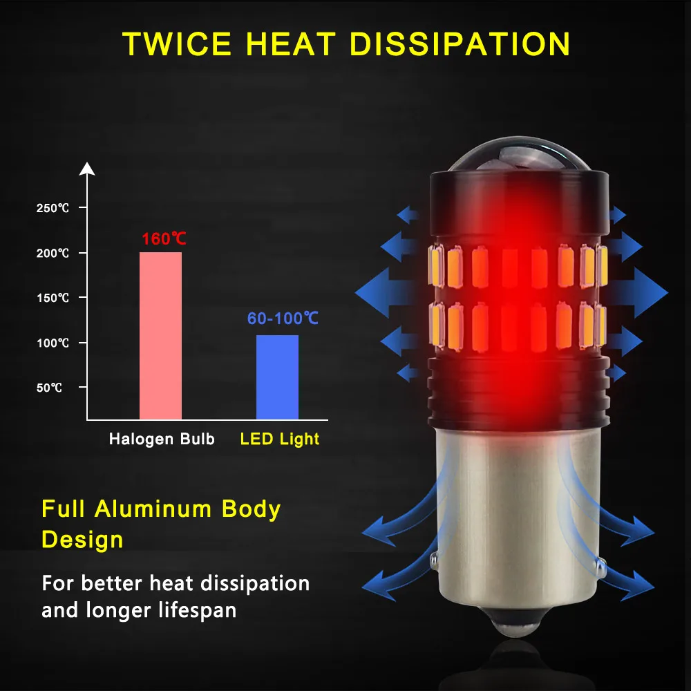Светодиодный фонарь заднего хода BA15S P21W T15 T20 W16W 2 шт. без ошибок для Hyundai Tucson 2017