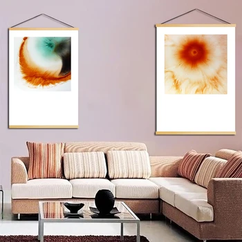 

Wall Art Nordic HD Canvas Print Modern Home Decoration Modern Abstract Figure Hang Painting Scroll Solid Wood Hanging Bedroom