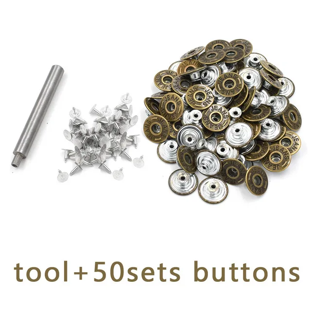 

50Pcs Clothing & Accessories. Sewing patches Buy button to send the installation tool .2018 new20mm jeansbuttons. rivet