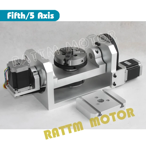 4-я и 5-я оси CNC делительная головка, ось, вращение пятая ось(с патроном) 3 кулачковый патрон CNC гравировальный станок