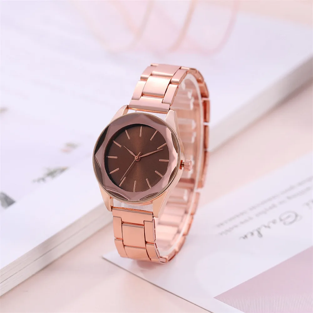 

Hot Sale Fashion Stainless Steel Women Watch Rose Gold & Silver Band Quartz Wristwatch Luxury Ladies Watch Clock Kol Saati #F