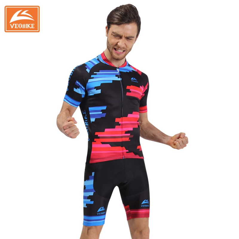 Men Outdoor VEOBIKE Cycling Jersey Sport Short Sleeved Cycling Breathable 1515