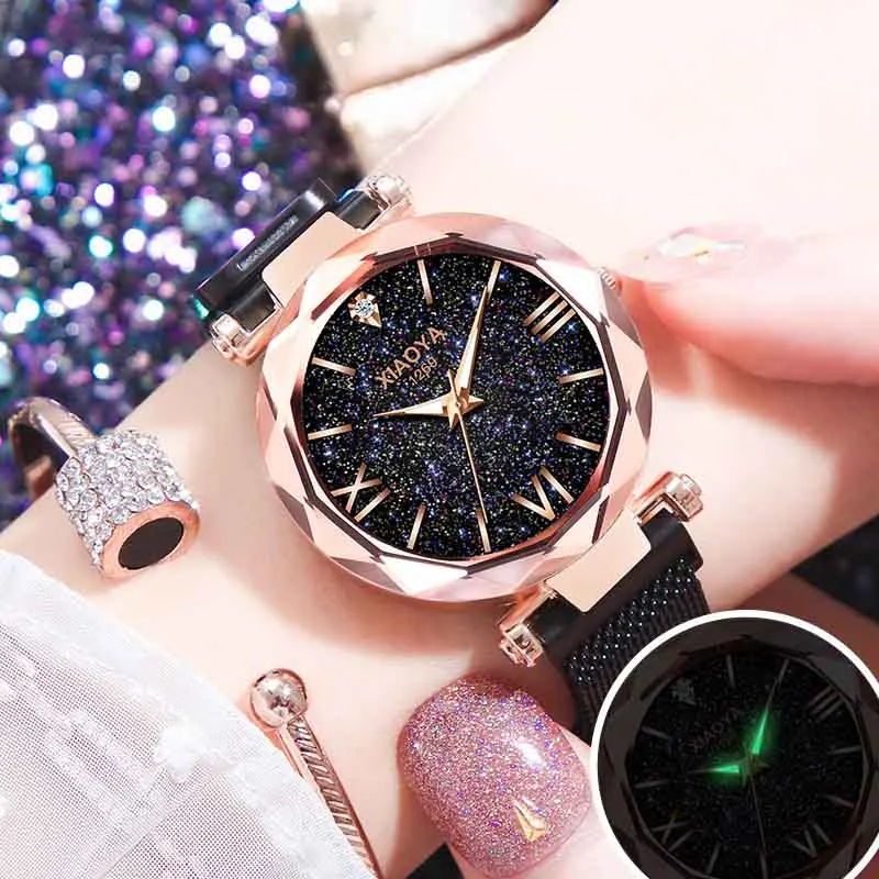 Montres Femme 2018 женские часы сетки сталь магнит платье повседневные для дам Элитный