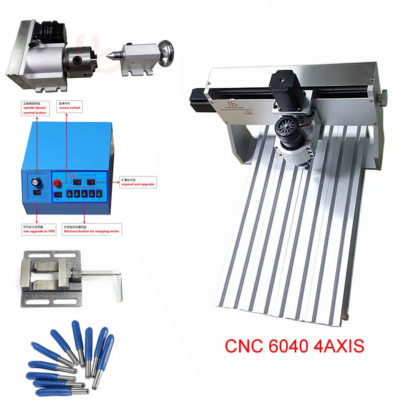 

6040 CNC router rotary axis ball screw 500w