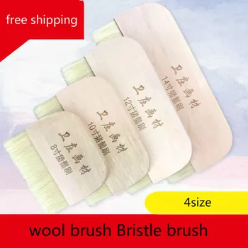 

free shipping 4 sizes chosing Wool Brush Bristle Paint brush wall painting brush