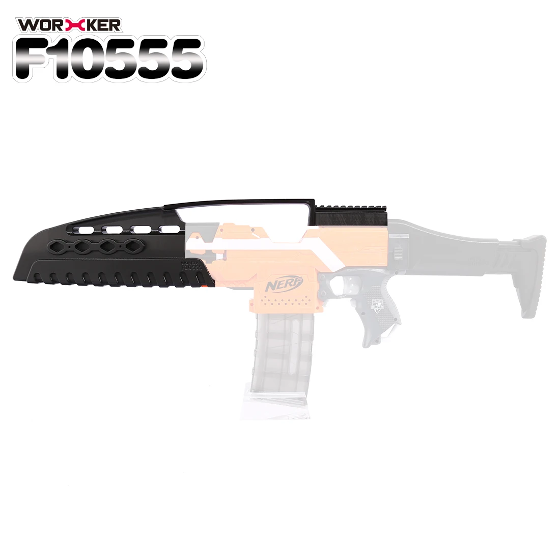 

WORKER f10555 3D Printing XM8 Long Type Front Tube Promoting Kit for Nerf Stryfe - Black