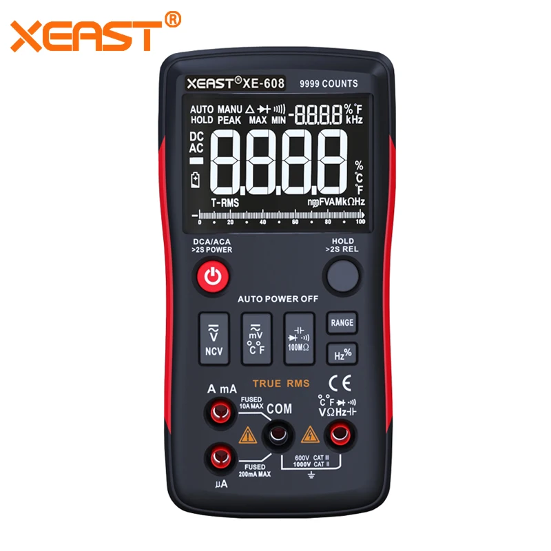 

Fast Delivery from Russia XEAST XE-608 PK RICHMETERS RM409B True-RMS Digital Multimeter Button 9999 Counts With Analog Bar