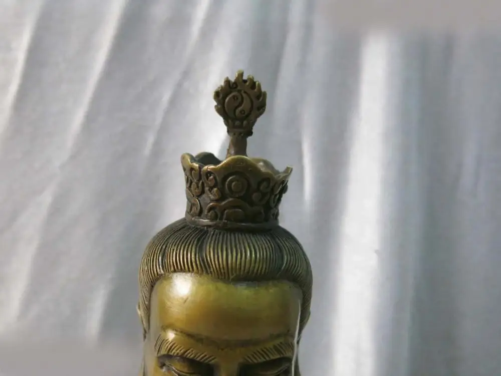 

15" China fine brass copper carved founder of Taoism Lao-zi sculpture Statue (D0426)