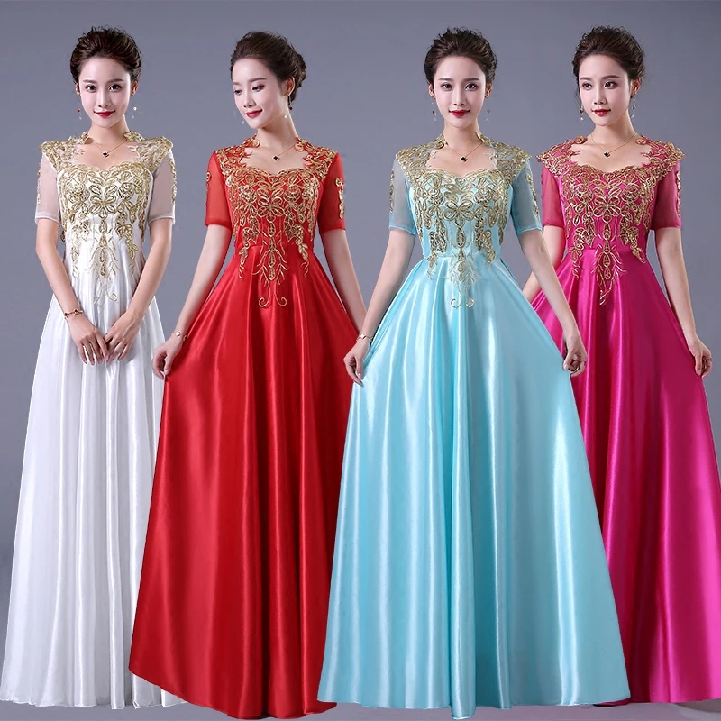 

In 2017 the new president elegant dress costume choral service models big yards adult dignified atmosphere