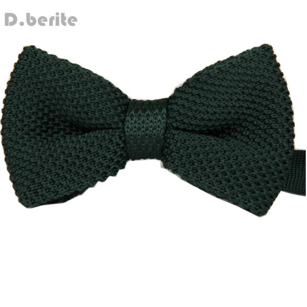 

Men's Dark Green Double Layer Classical Bowtie Knit Knitted Pre Tied Bow Tie Groom Wedding Party ZZBW005