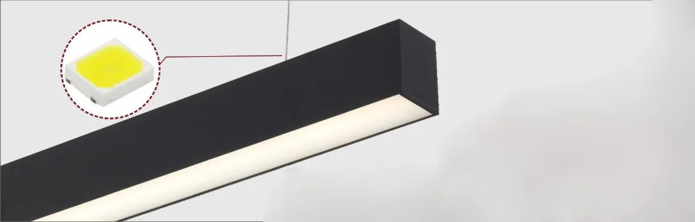 Branca e Preta Luz de Prata e Caixa Suspenso Escritório Faça Você Mesmo Alumínio 60 50 40 w 4ft 5ft 6ft Led Linear 10 Luzes LED p/ bar
