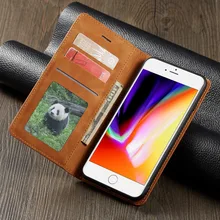 luxury Leather Business wallet Phone Case For iPhone 7 8 Case Magnetic Stand Flip Cover For iPhone 7 8 Plus Case Coque Fadun