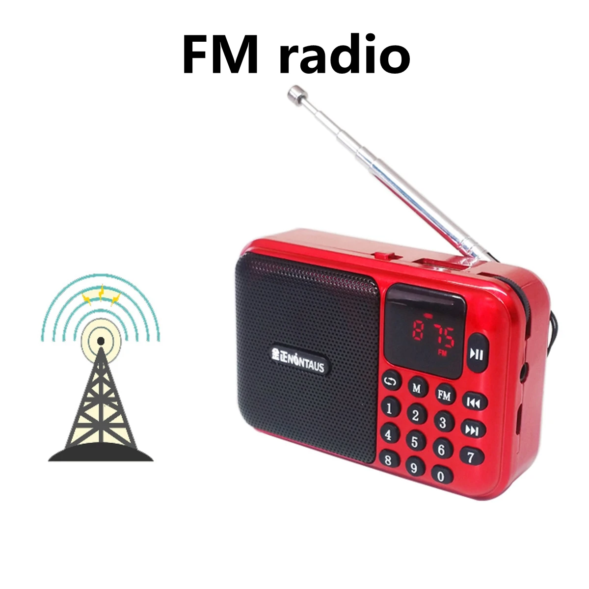 Портативный цифровой радиоприемник Мини-динамик MP3 музыкальный плеер FM USB TF карта