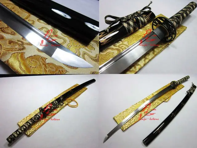

hand forged folded steel japanese samurai katana sword bamboo tsuba sharpened
