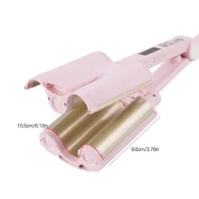 Керамическая плойка для волос с ЖК-дисплеем, тройная бочка, бигуди для волос, бигуди для завивки, волнистые волосы, бигуди, профессиональный инструмент для укладки