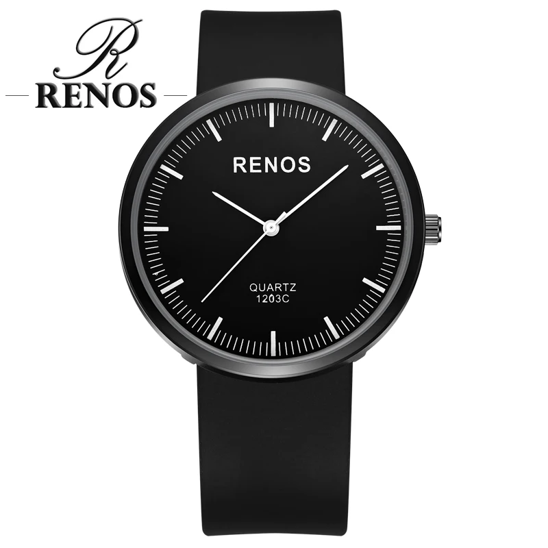 

RENOS Women Watch White Black Exquisite Box Simple Quartz Wristwatches Fashion Casual Lover Couple Watches Ladies Female Clock