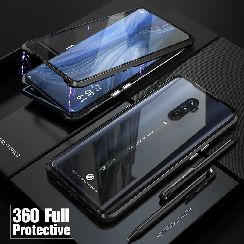 Защитный чехол с полным покрытием 360 градусов для OPPO Reno 10X Zoom 10 металлический