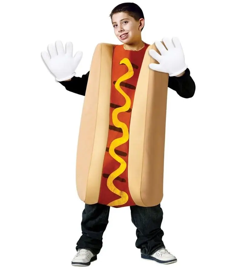 hot dog cosplay costumes kids adult sandwich clothing halloween party dress outfit funny school drama performance food dress - Halloween Food Costume hot dog cosplay costumes kids adult sandwich clothing halloween party dress outfit funny school drama performance food dress - Halloween Food Costume
