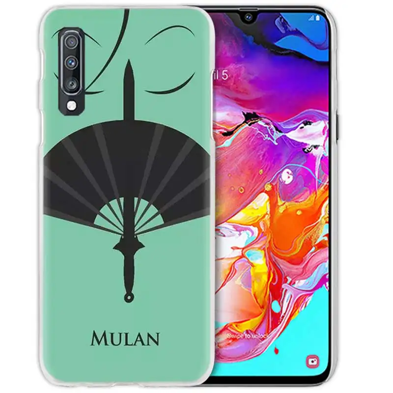 Мулан аниме чехол для samsung Galaxy A50 A70 A20e A60 A40 A30 A20 A10 A8 A6 плюс A9 A7 чистой твёрдой ПВХ-Капа чехол для телефона чехол