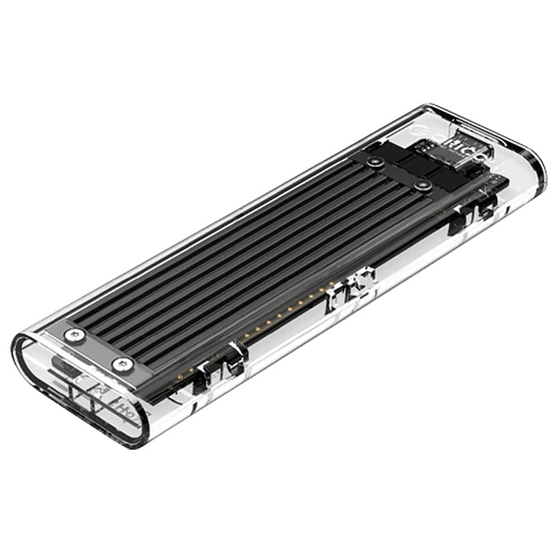 Black Orico Nvme M.2-type-C Ssd Корпус чехол M ключ прозрачный Внешний Usb 3,1 Gen2 10 Гбит/с Поддержка Uasp для Ssd до 2 ТБ - Цвет: Black