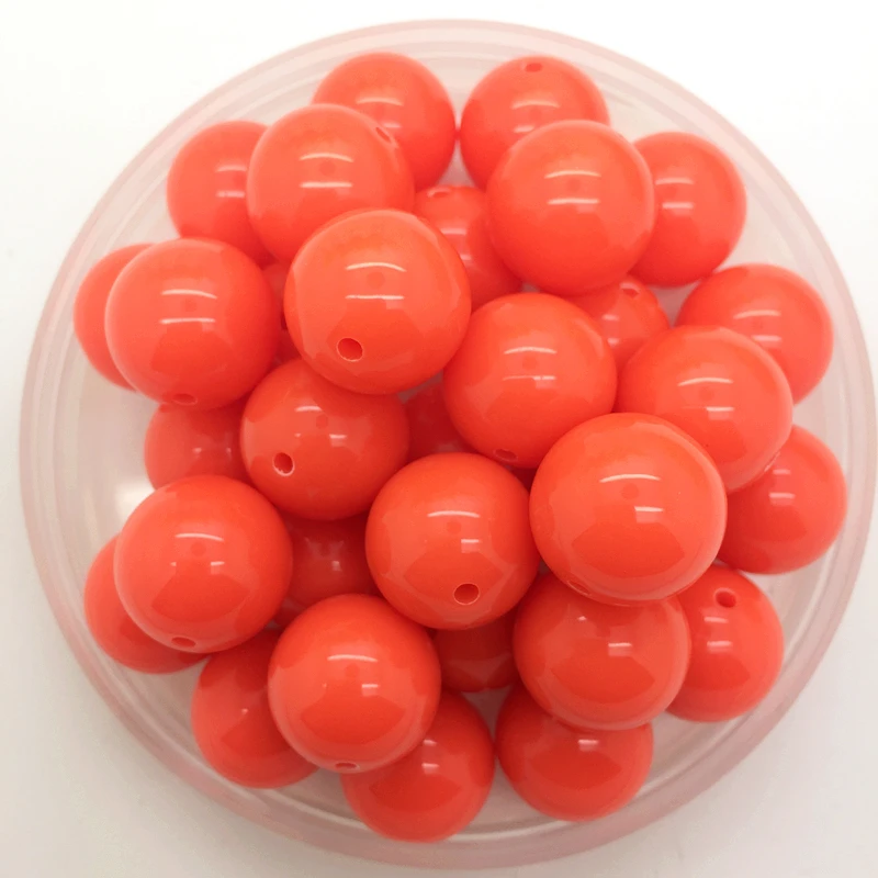 16 мм 10 шт. первичного Цвета акриловые круглые жемчужные бусины DIY ювелирных изделий - Цвет: Orange