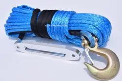 Синий 12 мм * 30 м синтетический трос лебедки с 12000lbs хоз обтекатель, веревка для электрических лебедок, запасной трос лебедки