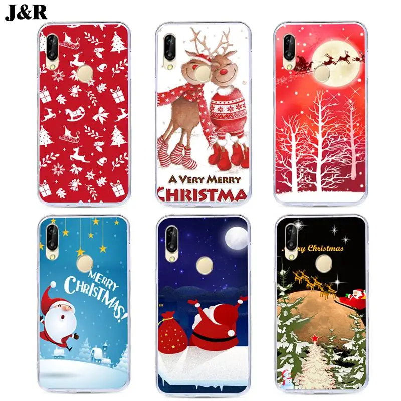 P20 Soft Cases For Huawei P20 Lite Case for Huawei P20 P 20 Pro Cover TPU Cartoon Christmas Phone Case Coque