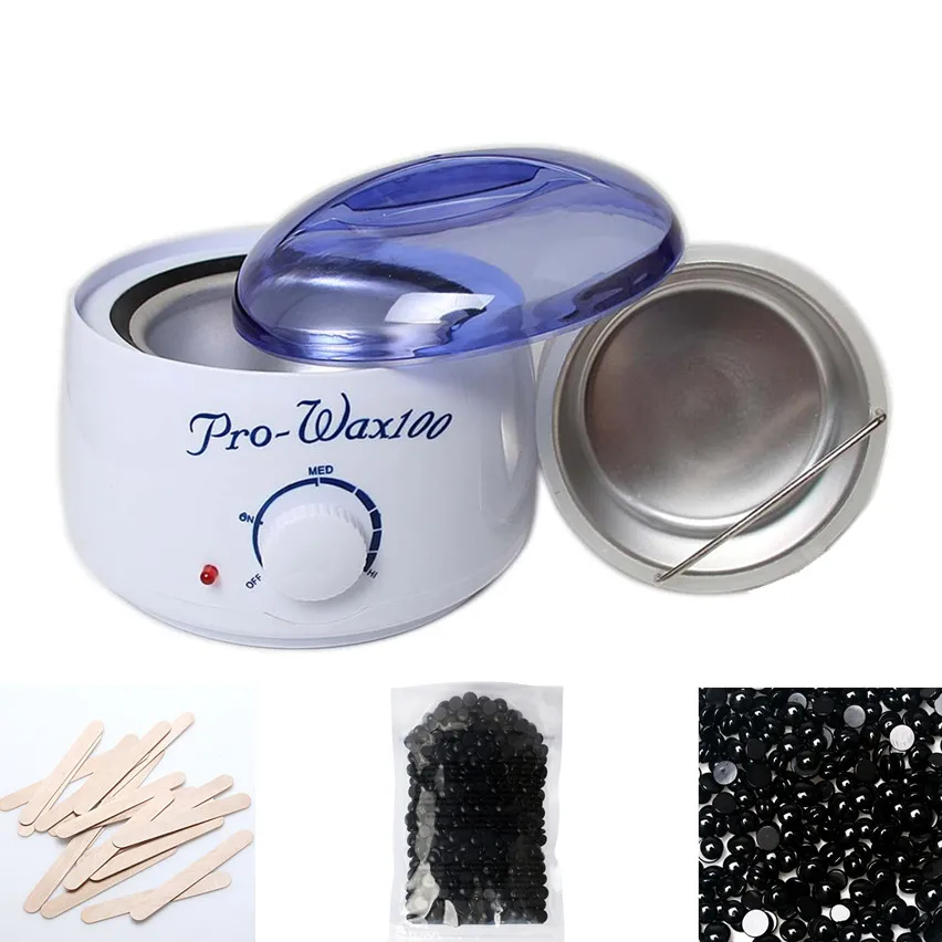 

2018 US Plug Depilation Face Beauty Skin Care Hair Removal Bean Wiping Sticks Hot Wax Warmer Heater Pot Depilatory Set Machine