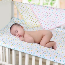 1 шт. мягкая хлопковая детская Пеленка, принт утенка, водонепроницаемая и дышащая пеленка для кроватки 70*50 см