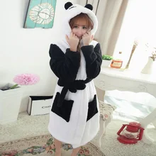 Пара ночная рубашка зимний халат панда мультфильм унисекс пижамы коралловый флис Толстовка животных комбинезоны халаты пижамы для женщин/мужчин