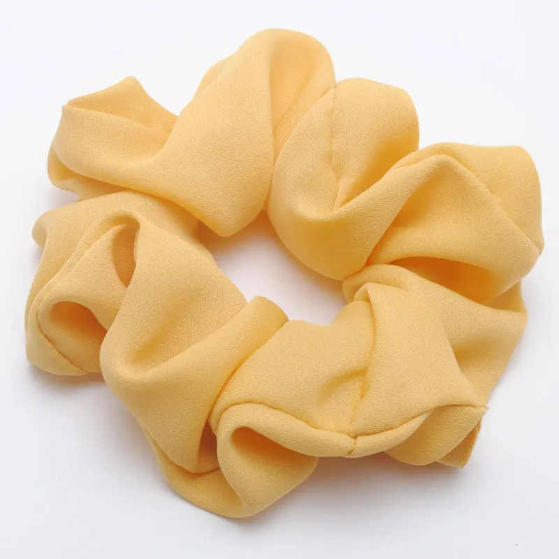 Комплект одежды из 3 предметов шифон Для женщин резинка для волос мягкая резинка для волос Одежда высшего качества волосы галстук девушки хвост держатели аксессуары для волос - Цвет: Yellow