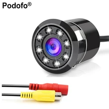 Podofo Car Rear View Backup Camera With 8 LEDs Night Vision 18.5MM Full HD CCD Cam 170 Degree Waterproof Rearview Parking Camera