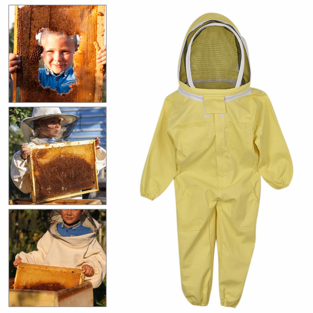 Костюм против пчелы хлопковый Детский комбинезон желтый космический костюм камуфляжная одежда Кепка 120-130 см