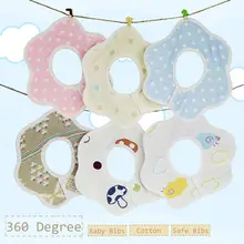 1 шт. детские слюнявчики с круглым вырезом, 360 градусов, детские слюнявчики, бандана, нагрудники для малышей, маленьких мальчиков и девочек