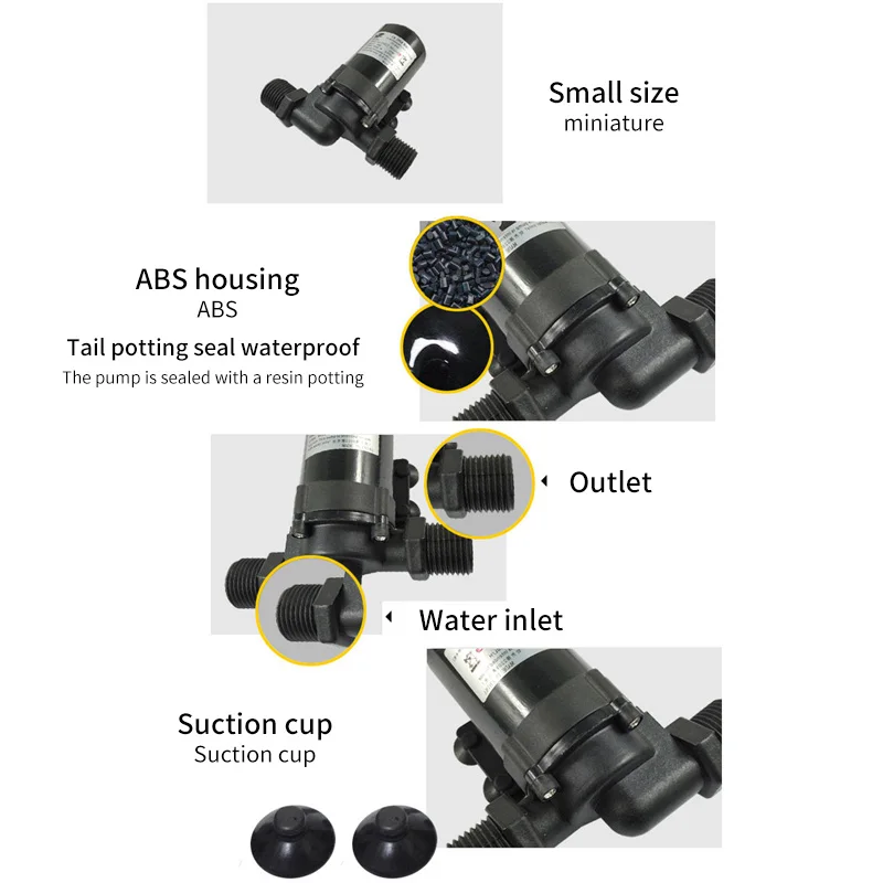 DC 12 В 24 в 16 Вт 28 Вт Многофункциональный Бесщеточный погружной насос четырехточечный с резьбой порт бустер насос подогрев пола