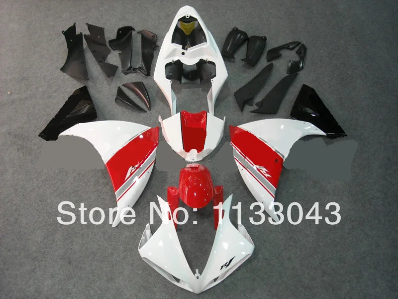

Injection parts red white black fairing kits for YAMAHA YZF R1 09 10 11 YZF-R1 ABS YZF1000 YZF R1 2009 2010 2011 fairings #6s