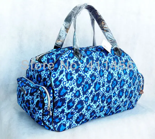 Для женщин Винтаж Ретро выходные сумка Duffle Путешествия Сумка сумку ручной клади сумки спортивный костюм паетки - Цвет: blue Leopard