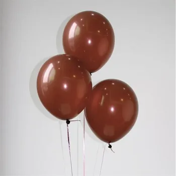 

New Year decoration 2021 brown balloons 50pcs/lot10 inch thick round latex helium ballon birthday party baby shower