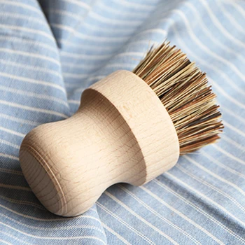 Pans Bowl Washing Skillet Scrubbing Cleaning Tool Sink Pot Brush Wooden Handle Kitchen Supplies Heat Resistant Dish Vegetable 3