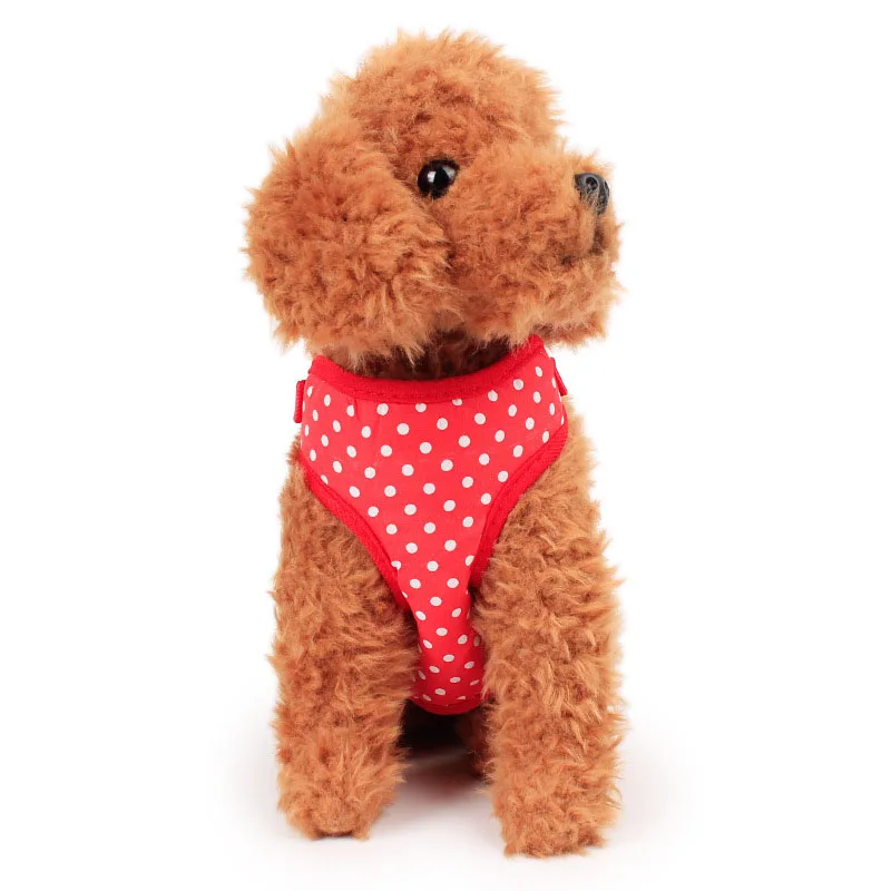 Pet Cat Small Dog Harness Quick Release No Pull Dog Harness Leash Set Cute Dot Puppy Soft Mesh Padded Vest Pet Leads6