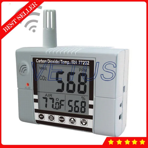 

AZ-77232 3 IN 1 Air quality monitor CO2 Temperature meter humidity meter Indoor Air Quality Detector Carbon Dioxide Alarm Tester