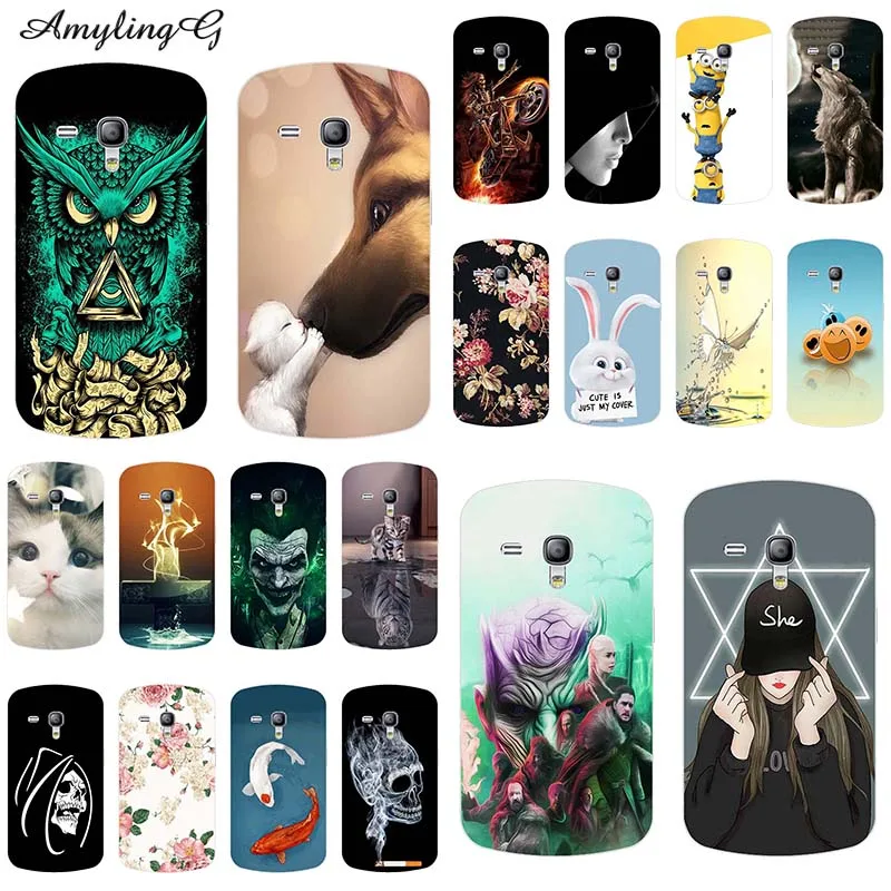 

Print Phone Case for Samsung Galaxy S3 Mini /S3Mini GT-i8190 i8200 Soft Silicone Back Cover Rose Wolf Patterned Case Fundas Capa