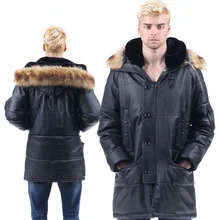 N3B Военная кожаная куртка в стиле милитари, полярная куртка, парка с капюшоном для холодной погоды, мужская и женская N3-B, Защита окружающей среды, свиная кожа