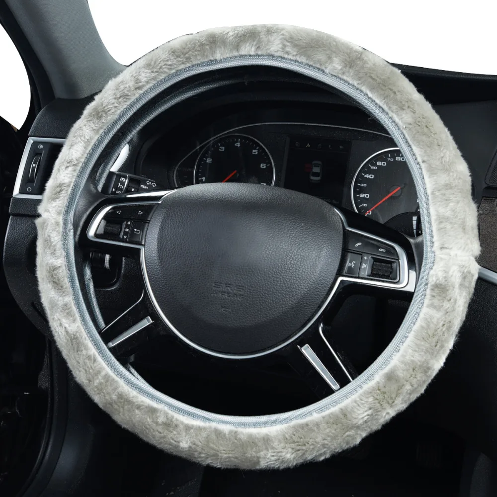 

Flying Banner Warm Plush Winter Steering Wheel 2 Colors Car Covers Fit Most Car Styling Factory Wholesale High Quality